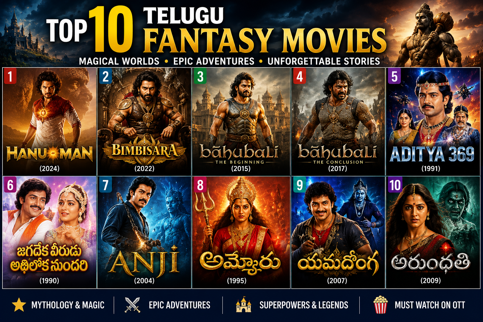 Top 10 Telugu Fantasy Movies