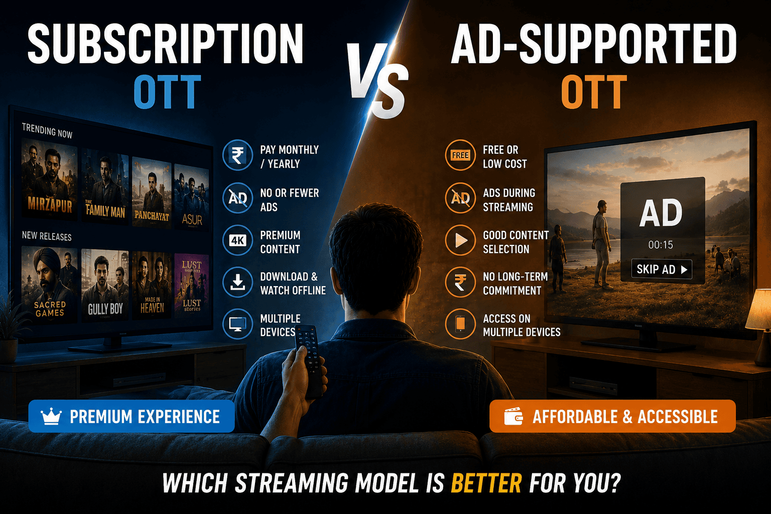Subscription vs Ad-Supported OTT