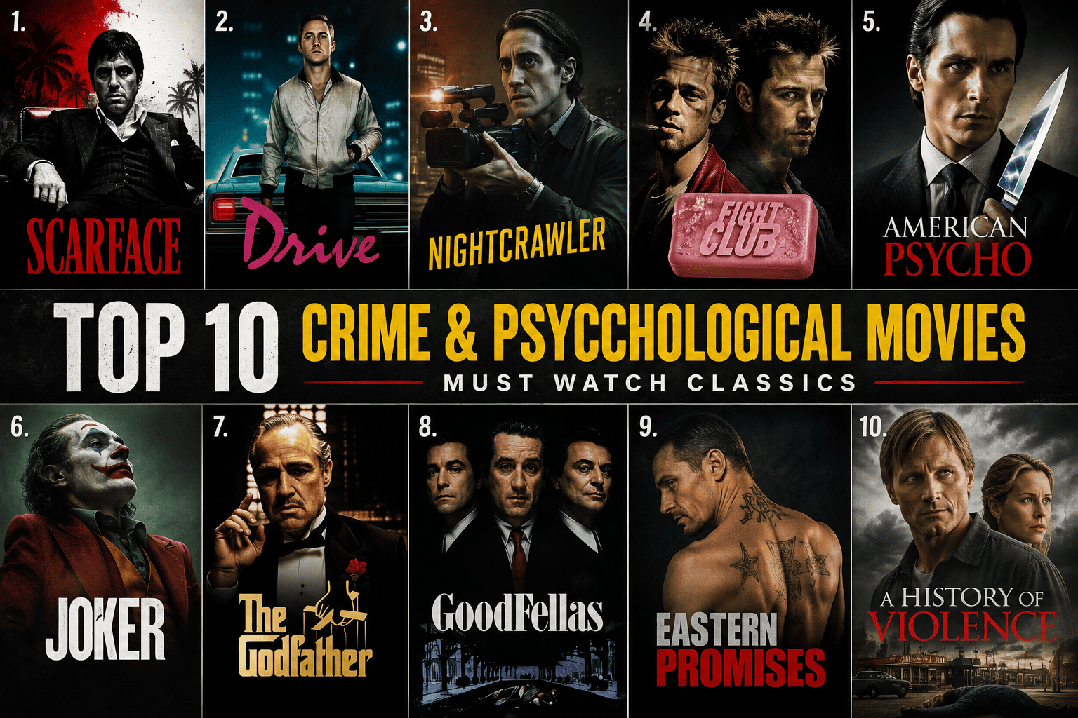Top 10 Crime & Psychological Movies