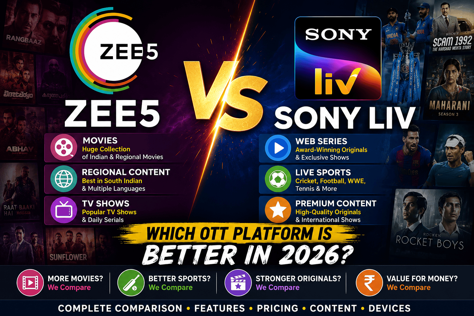 ZEE5 vs Sony LIV