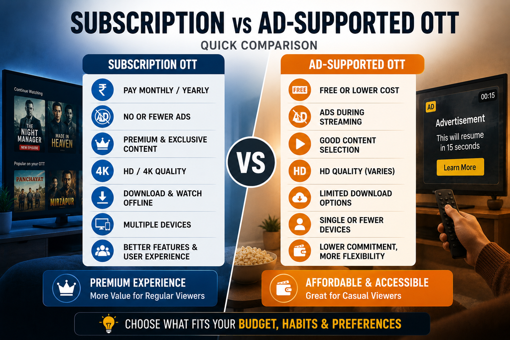 Subscription vs Ad-Supported OTT