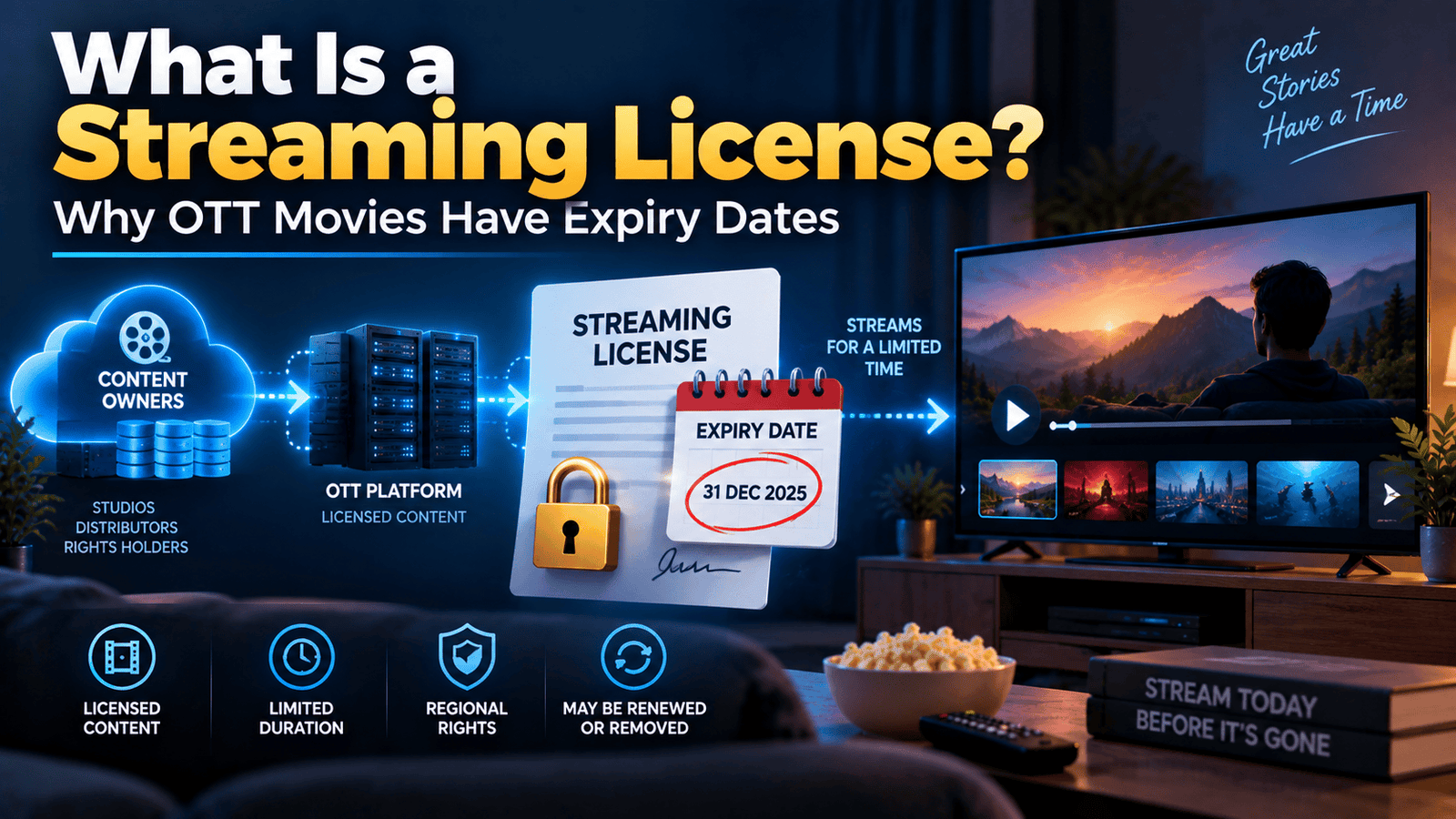 Streaming license and expiry date explained for OTT movies
