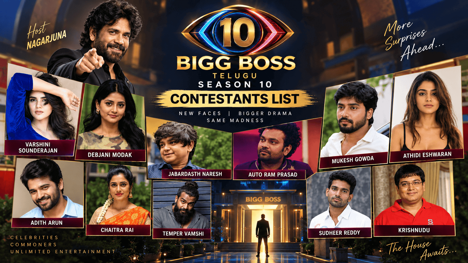 Bigg Boss Telugu 10 contestants list